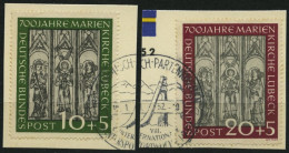 BUNDESREPUBLIK 139/40 BrfStk, 1951, Marienkirche, üblich Gezähnt Pracht, Mi. 160.- - Oblitérés