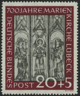 BUNDESREPUBLIK 140 , 1951, 20 Pf. Marienkirche, Pracht, Mi. (110.-) - Ungebraucht
