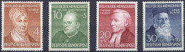 BUNDESREPUBLIK 156-59 , 1952, Helfer Der Menschheit, Prachtsatz, Mi. 110.- - Neufs