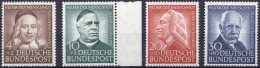 BUNDESREPUBLIK 173-76 , 1953, Helfer Der Menschheit, Prachtsatz, Mi. 90.- - Ungebraucht