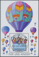 BUNDESREPUBLIK Bl. 40I O, 1997, Block Für Uns Kinder Mit Plattenfehler Brief Am Untersten Grünen Ballon Mit Schwarzer Um - Used Stamps