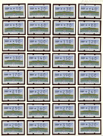 AUTOMATENMARKEN 2, TYP 1.2 , Bundesrepublik Deutschland 1993, Zweiter Automatensatz Type 1.2. 99 Werte. Werte In Zehners - Timbres De Distributeurs [ATM]