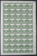 ENGROS 294 , 1958, 10 Pf. Europa, Wz. 5, Im Bogen (50), Mittig Gefaltet, Marken Pacht, Mi. 425.- - Unused Stamps
