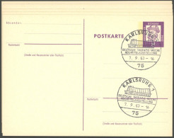GANZSACHEN P 73 BRIEF, 1962, 8 Pf. Gutenberg, In Grotesk-Schrift, 5 Postkarten Leer Gestempelt Mit Verschiedenen Sonders - Autres & Non Classés