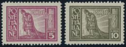 ÄGÄISCHE INSELN 24/5 , 1929, 5 Und 10 L. RODI, Falzrest, 2 Prachtwerte - Autres - Europe