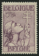 BELGIEN 372 , 1933, 5 Fr. TBC, Falzreste, Pracht - Nuevos