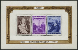 BELGIEN Bl. 21/2 , 1949, Blockpaar Gemälde, Minimale Anhaftung Im Rand Sonst Pracht, Mi. 320.- - Unused Stamps