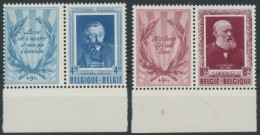 BELGIEN 947/8Zf , 1952, Schriftsteller Mit Anhängenden Zierfeldern, Postfrisch, Pracht, Mi. 200.- - Altri & Non Classificati