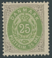 DÄNEMARK 29IYA , 1875, 25 Ø, Normaler Rahmen, Wz. 1Y, Gezähnt K 14:131/2, Falzrest, Pracht, Mi. 65.- - Altri & Non Classificati