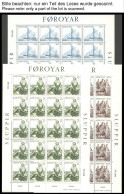 FÄRÖER 93-105KB , 1984, 4 Kleinbogensätze, Postfrisch, Pracht, Mi. 320.- - Féroé (Iles)