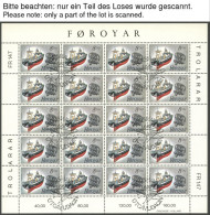 FÄRÖER 145-53,160/1KB O, 1986, 4 Kleinbogensätze, Ersttagsstempel, Pracht, Mi. 460.- - Färöer Inseln