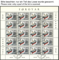 FÄRÖER 145-53,160/1KB O, 1986, 4 Kleinbogensätze, Ersttagsstempel, Pracht, Mi. 460.- - Isole Faroer