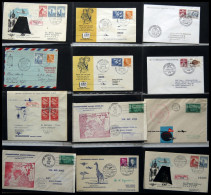 ERSTFLÜGE 1937-57, Sammlung Von 36 Verschiedenen Erstflugbelegen, Dabei Diverse Bessere!, Prachterhaltung - Poste Aérienne