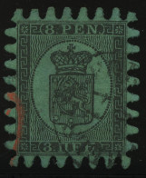 FINNLAND 6Cx O, 1867, 8 P. Schwarz Auf Grün, Praktisch Alle Zungen, Pracht - Altri & Non Classificati