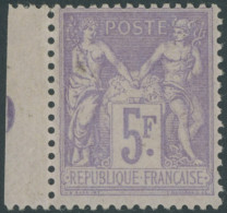 FRANKREICH 76 , 1877, 5 Fr. Violett Auf Helllila, Kleine Gummifreie Stelle, Pracht, Gepr. Pfenninger, Mi. (450.-) - Otros & Sin Clasificación