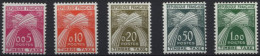 PORTOMARKEN P 93-97 , 1960, Weizengarben, Prachtsatz, Mi. 70.- - Postage Due