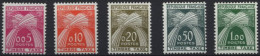 PORTOMARKEN P 93-97 , 1960, Weizengarben, Prachtsatz, Mi. 70.- - Timbres-taxe