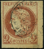 F.KOL ALLGEMEINE AUSGABEN 15 O, 1876, 2 C. Rotbraun, Feinst (punkthelle Stelle), Mi. 900.- - Otros & Sin Clasificación