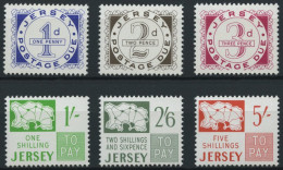 JERSEY P 1-6 , Portomarken: 1969, Portomarken, Prachtsatz, Mi. 70.- - Jersey