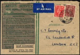 BRITISCHE MILITÄRPOST 222/3 BRIEF, 1951, 1 Und 11/2 P. König Georg VI Mit K2 FIELD POST OFFICE/630 Auf Feldpostbrief, Fe - Used Stamps
