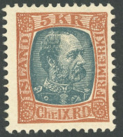 ISLAND 47 , 1904, 5 Kr. Rotbraun/grau, Falzrest, Pracht, Mi. 130.- - Otros & Sin Clasificación