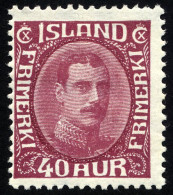 ISLAND 164 , 1932, 40 A. König Christian X, Falzrest, üblich Gezähnt Pracht, Facit 2000.- Skr. - Otros & Sin Clasificación