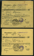 LETTLAND 121 BRIEF, 1929/30, 2 S. Lilarosa, 2 Frankierte Geldanweisungen Aus Amerika (verschiedene Typen), Pracht - Latvia