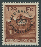 DIENSTMARKEN D 10 , 1933, 1.20 Fr. Schwarzbraunorange, Postfrisch, Pracht, Mi. 260.- - Oficial