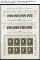 LOTS ,o,Brief , Dublettenpartie Liechtenstein Von 1969-88, Dabei Kleinbogen Und Einige FDC`s, Vieles Postfrisch Und Gest - Collections