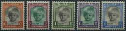 LUXEMBURG 240-44 , 1931, Kinderhilfe, Falzrest, Prachtsatz - Service