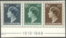 LUXEMBURG 439-41 , 1949, Herzstück Block 30-jähriges Regierungsjubiläum, Postfrisch, Pracht, Mi. 90.- - Autres & Non Classés