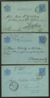 NIEDERLANDE 1884-1903, 5 Ganzsachenkarten Nach Deutschland, Etwas Unterschiedliche Erhaltung - Interi Postali