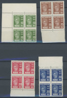 NORWEGEN 150-53 VB , 1929, Abel In Randviererblocks, Postfrischer Prachtsatz, Mi. 140.- - Otros & Sin Clasificación