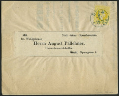 ÖSTERREICH 35II BRIEF, 1874, 2 Kr. Gelb, Feiner Druck, Auf Orts-Drucksache Mit Blauem K1 WIEN FILIALE, Pracht, Gepr. Fer - Gebraucht