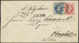 ÖSTERREICH 38I BRIEF, 1873, 10 Kr. Blau, Grober Druck, Als Zusatzfrankatur Auf 5 Kr. Ganzsachenumschlag (U 28IIE), K1 WI - Usados