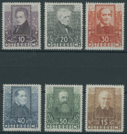 ÖSTERREICH 1918-1938 524-29 , 1931, Dichter, Postfrischer Prachtsatz, Mi. 220.- - Altri & Non Classificati