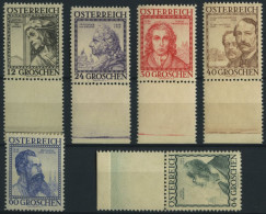 ÖSTERREICH 591-96 , 1934, Baumeister, Falzreste, Prachtsatz - Usati