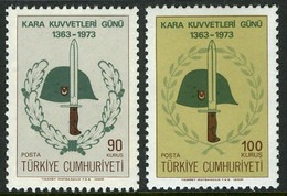 Türkiye 1973 Mi 2284-2285 MNH Land Forces, Army Day - Nuovi