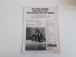 Motos Yamaha - Publicité De Presse - Moto