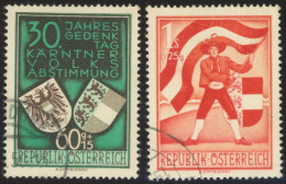 ÖSTERREICH AB 1950 952/3 O, 1950, 60 C. Und 1 S. Volksabstimmung, 2 Prachtwerte, Mi. 75.- - Autres & Non Classés