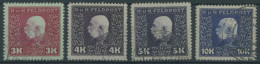 AT-HUNG. FELDPOST ALLG. AUSG. 45-48 O, 1915, 3 - 10 K. Kaiser Franz Joseph, 4 Prachtwerte, Mi. 95.- - Autres & Non Classés