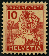 SCHWEIZ BUNDESPOST 129 , 1915, 10 C. Pro Juventute, Falzrest, Pracht, Mi. 110.- - Nuevos