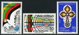 Türkiye 1983 Mi 2645-3647 MNH World Communications Year | Carrier Pigeon | Phone Lines - Nuevos