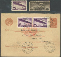 SOWJETUNION 397DD , 1931, 10 Kop. Graf Zeppelin, Gezähnt, Doppeldruck, Falzrest, Pracht, Gepr. Sieger, Dazu 2x 10 Kop. U - Autres & Non Classés