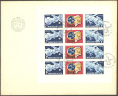 UNGARN 2492/3B KBBrief , 1969, Sojus 4 Und 5, Ungezähnt Im Kleinbogen Auf FDC, Feinst (kleiner Fleck Im Rand), Mi.300.- - Sonstige & Ohne Zuordnung