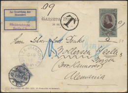 ARGENTINIEN 1901, 2 C. Bildpost-Ansichtskarte (Acorazado San Martin) Von Buenos Aires Nach Deutschland, Mit 2 Pf. Nachpo - Cartas & Documentos