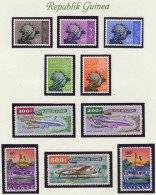 GUINEA , Fast Komplette Postfrische Sammlung Guinea Von 1959-63, Mi.Nr. 1-25 In Viererblocks, Mit Mi.Nr. 49-53 Etc., Pra - Guinee (1958-...)