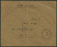 ISRAEL 1948, Dreieckiger Feldpoststempel 164 Und Armeepoststempel No. 3 Auf Feldpostbrief, Feinst (senkrecht Gefaltet) - Storia Postale