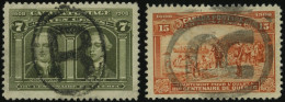 KANADA 88,90 O, 1908, 7 Und 15 C. Quebec, 2 Werte Mit R-Stempel, Feinst/Pracht, Mi.165.- - Usati