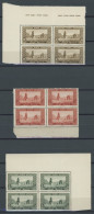 MAROKKO 73-76 VB , 1923, 2 - 10 Fr. Baudenkmäler, 4 Eckrand- Bzw. Randviererblocks, Postfrisch, Pracht - Unused Stamps